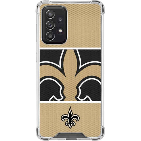 NFL New Orleans Saints Zone Block Galaxy A52 5G Clear Case